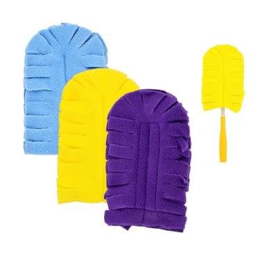 Imagem de 3 refis reutilizáveis de lã para Swiffer, refis resistentes de cores mistas compatíveis com espanador de mão Swiffer
