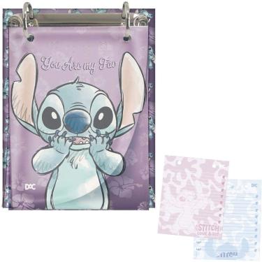 Imagem de Mini Caderno Fichário Argolado Stitch 80Fl - 5381 - Dac