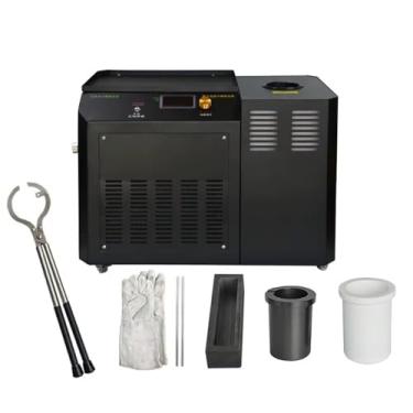 Imagem de Forno de derretimento rápido de 2 kg com resfriador de água interno para joias de metal que derretem até 1600 °C