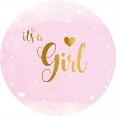 Imagem de Painel Redondo 3D Sublimado Chá De Bebê Frd-3318