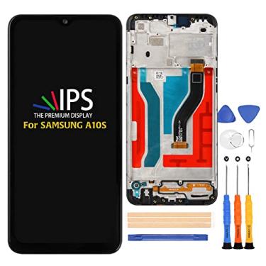 Imagem de A-MIND Para Samsung Galaxy A10s A107 digitalizador de tela sensível ao toque de substituição (preto com moldura) SM-A107F SM-A107M Display LCD Kits de reparo de montagem completa, com ferramentas