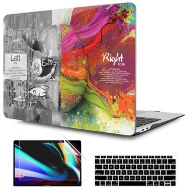 Imagem de TWOLSKOO Capa para MacBook Air de 13 polegadas, capa rígida de plástico e película de teclado e protetor de tela compatível com MacBook Air 13 polegadas 2021 2020 2019 2018 modelo A2337 M1 A2179 A1932