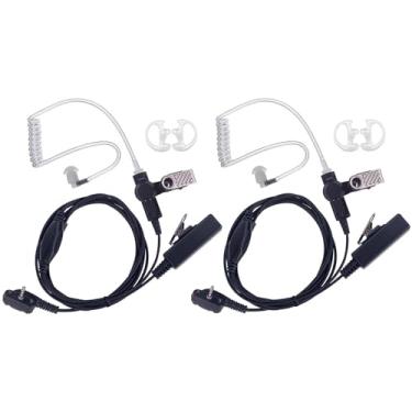 Imagem de KANMIT Fone de ouvido VX-261 com microfone para Motorola Vertex Standard Radio EVX-261 VX-231 EVX-531 EVX-534 VX-180 VX-298 VX-350 VX-351 Fone de ouvido acústico oculto com um par de orelhas médias