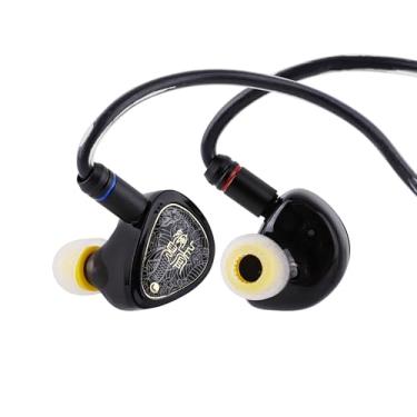 Imagem de Linsoul TANGZU Wan'er S.G II intra-auricular, fones de ouvido HiFI com fio, driver dinâmico de 10 mm, diafragma PET para jogos, IEM com cabo OFC destacável de 2 pinos para palco de DJ audiófilo (preto