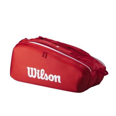 Imagem de Raqueteira Wilson Super Tour 9PK - Unissex, Unico, Vermelho