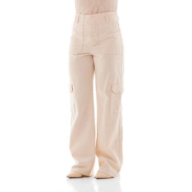Imagem de Calça Feminina Denim Natural Arauto Wide Cargo