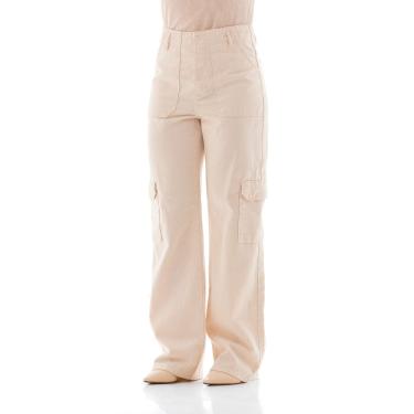 Imagem de Calça Feminina Denim Natural Arauto Wide Cargo