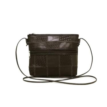 Imagem de Bolsa a tiracolo Feminina de Couro Patchwork - Relicário (Marrom Café)