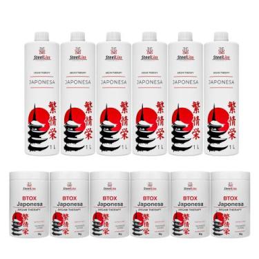 Imagem de 6 Escova Progressiva + 6 Btox Redutor De Volumes Japonesa - Steel Liss