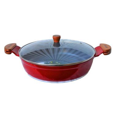 Imagem de Frigideira Vermelho Antiaderente Em Cerâmica Javali Am 30cm