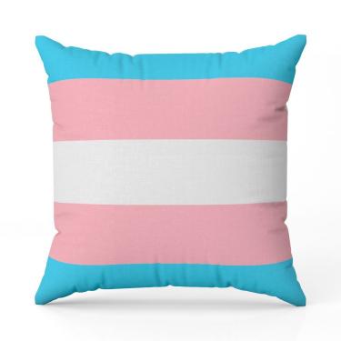 Imagem de Capa De Almofada Avulsa Estampada Bandeiras Lgbt Cores 45cm X 45cm Cor Trans