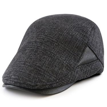Imagem de Boina Italiana Clássica Design Moderno Ajustável Unissex Preto
