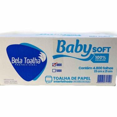 Imagem de Papel Interfolha Branco 2d 23x21 100% Baby Com 4800 Folhas