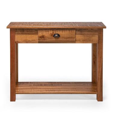 Imagem de Aparador Mesa Rústico Decorativo Em Madeira Maciça Bh 80cm - Natural - Bege