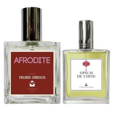 Imagem de Kit Perfume Feminino Afrodite 100Ml + Opium De Chine 50Ml - Essência D