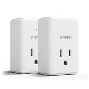 Imagem de BSEED Protetor De Surto Tomada Única 1875 W [Listado Pela Etl], Miniprotetor Para Geladeiras, Pcs, Tvs, Xbox Series X, Ps5 E Eletrodomésticos, Parede Com Indicadores Led, 15 A, Pacote 2