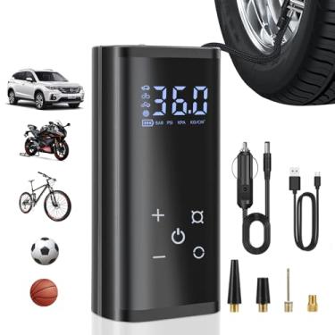 Imagem de YUGUANG Inflador De Pneus, Compressor Ar Portátil, Bomba 150 Psi Para Pneus Carro, Inflação Mais Rápida, Elétrico, Sem Fio, Com Medidor Pressão Digital, Bicicleta, Motocicleta, Bola
