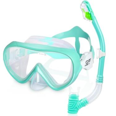Imagem de EXP VISION Conjunto De Snorkel Infantil, Máscara Mergulho Óculos Natação Antiembaçantes, Equipamento Seco Para Crianças, Meninos E Meninas 4 A 14 Anos (Conjunto Aquático)