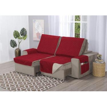 Imagem de Capa Sofá Retrátil Protetor 3 Lugares 1,80M Assento Dupla - Ametista D