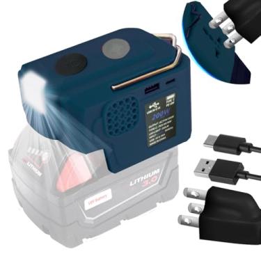 Imagem de eleellaya Inversor De Potência 200 W Para Baterias Makita 18 V, Bateria Cc Ca 110-120 Gerador Estação Portátil, Adaptador Carregador, Tomada Elétrica Com 2 Portas Usb E 1 Tipo C