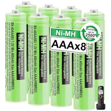 Imagem de OSIM Pacote Com 8 Pilhas Recarregáveis Aaa Bk-40Aaabu Ni-Mh 1,2 V 400 Mah Para Telefones Sem Fio, Controles Remotos E Eletrônicos Panasonic