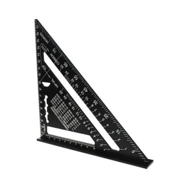 Imagem de Régua Triangular De 7 Polegadas, Liga De Alumínio, Carpintaria, Ferram