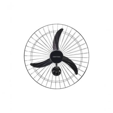 Imagem de Ventilador De Parede Ventisol Oscilante New 60 Cm Metal Preta 1200rpm 110V