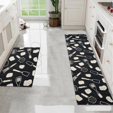 Imagem de Jogo Tapete Cozinha Antiderrapante 48x60 48x120 Oa Ptk M08 - IDEALIZA,