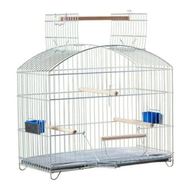 Imagem de Gaiola Calopsitas E Passaros Similares Triplex Prata 040A - Gaiolas lo