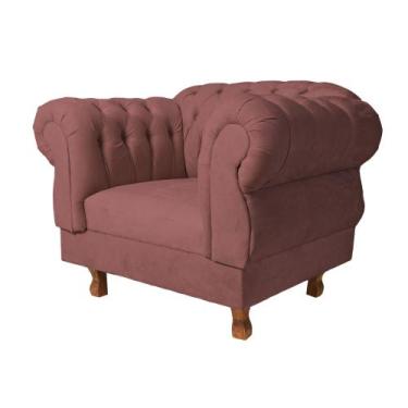 Imagem de Kit 2 Poltronas Elisabeth Chesterfield Capitonê Veludo Rose / Decoraçã