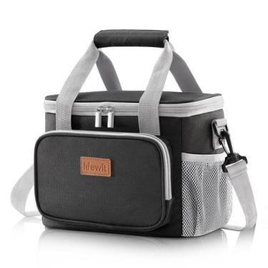 Imagem de Lancheira Lifewit Lancheira grande isolada 9L cinza/preta