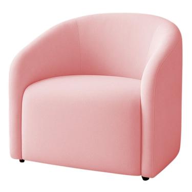 Imagem de Poltrona Orgânica Decorativa Lara Veludo 7 Decor Rosa