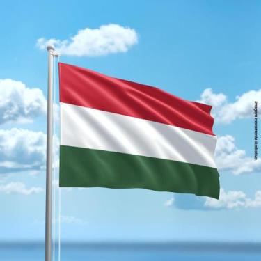 Imagem de Bandeira da Hungria 80cmx140cm Tecido Oxford 100% Poliéster - Presente
