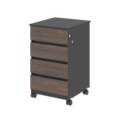 Imagem de Gaveteiro com 4 Gavetas Chelsea Freijo Preto - CASA H