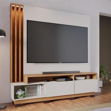 Imagem de Home para TV ate 75 Polegadas Torino Off-White Matte Freijo - CASA H