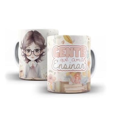 Imagem de Caneca branca dia dos professores floral (14107)