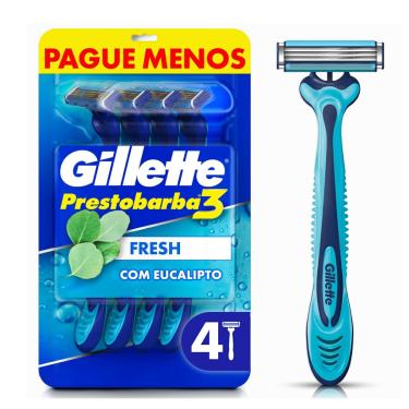 Imagem de Aparelho De Barbear Descartável Gillette Prestobarba 3 Cool 4 Unidades