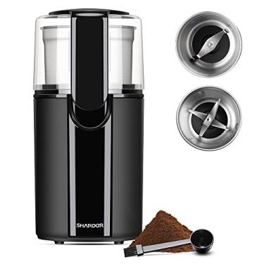 Imagem de Coffee Grinder Electric, Spice Grinder Electric, Herb Grinder, Grinder for Coffee Bean Spices and Seeds with 2 Removable Stainless Steel Bowls, Black