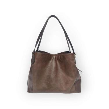 Imagem de Bolsa De Ombro Feminina Em Couro Marrom - Sca Bolsas