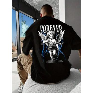 Imagem de Camiseta Oversized Algodão Premium Look Streetwear Academia - NoBrand,