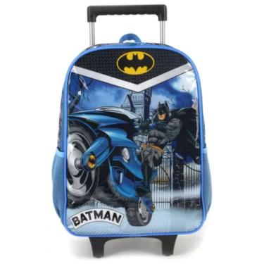 Imagem de Mochila De Rodinhas Escolar Batman Batmoto Azul Luxcel