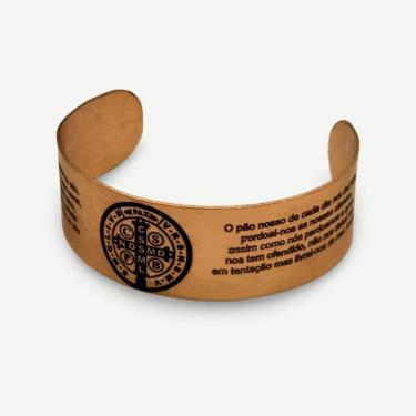 Imagem de Bracelete Pulseira Cobre Puro Masculina Feminina São Bento - Full Econ