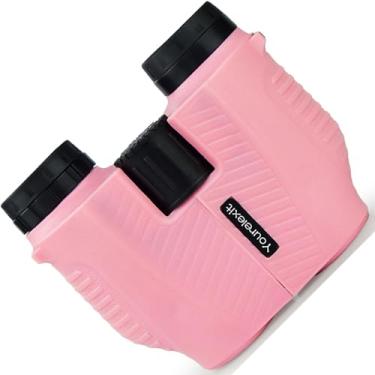 Imagem de Binóculos compactos 12 x 25 para adultos e crianças - Binóculos de visão ampla de alta potência com ocular grande, revestimento FMC e prisma rosa BAK4