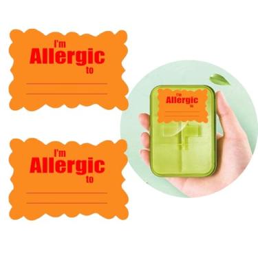 Imagem de Adesivos alérgicos, 5 cm x 7,6 cm I'm Allergic to - Etiquetas médicas para avisos de alergia (250 peças por rolo)