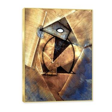Imagem de Moldura dourada. Arte de parede de pinturas famosas, (pássaro) de Max Ernst, pôster impresso em tela, imagem de arte abstrata para sala de estar quarto decoração de casa. 50 x 70 cm - 19,6 x 27,5 pol