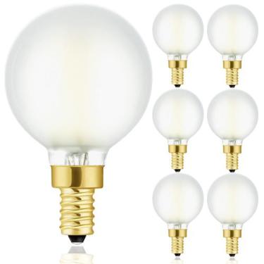 Imagem de Lâmpada LED Chandelier Leools E12 G16.5 4W 400lm 3000K, pacote com 6