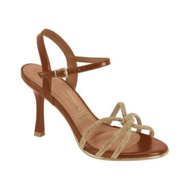 Imagem de Sandalia Vizzano Salto Fino - Feminina - Marrom, 35