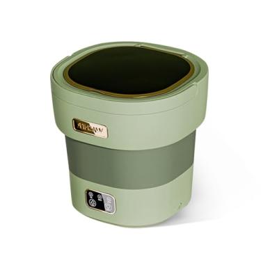 Imagem de Máquina de lavar portátil, mini lavadora dobrável de 12 l com 4 modos e cesta giratória, limpeza profunda de roupas íntimas, roupas de bebê e roupas pequenas para apartamentos, dormitórios, trailers