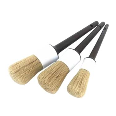 Imagem de Generic 3x de detalhamento de carros Definir pincel de escova multiuso pincéis de limpeza automotiva para rodas de veículo de ventilação de ar estofol de