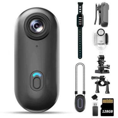 Imagem de Câmera corporal Catchallway 4K 128GB com áudio e à prova d'água